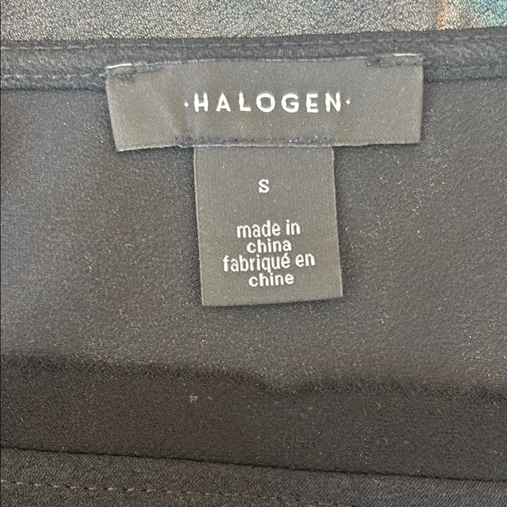 Halogen Raw Edge Black Tank Top with V-Neckline Front & Back Size S - Picture 10 of 11